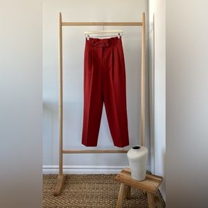 Topshop Straight Leg Pants with Button Detail